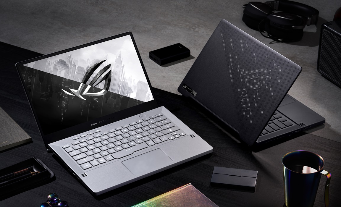 laptop de gaming rog cu led anime matrix